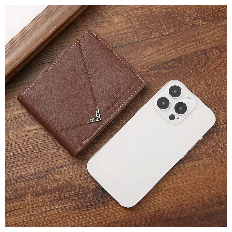 RFID Blocking Bifold Men's Wallet | Slim PU Leather Front Pocket Card Holder & Money Clip