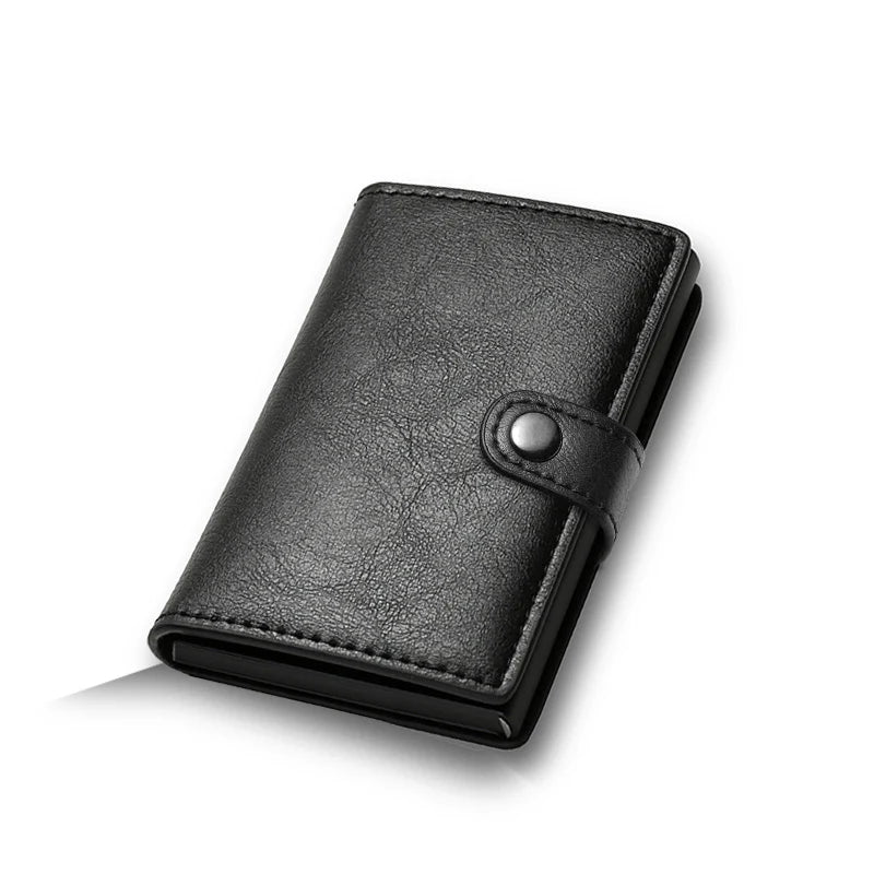 Carbon Fiber RFID Pop-Up Card Holder Wallet | Slim Metal Men's Minimalist Purse