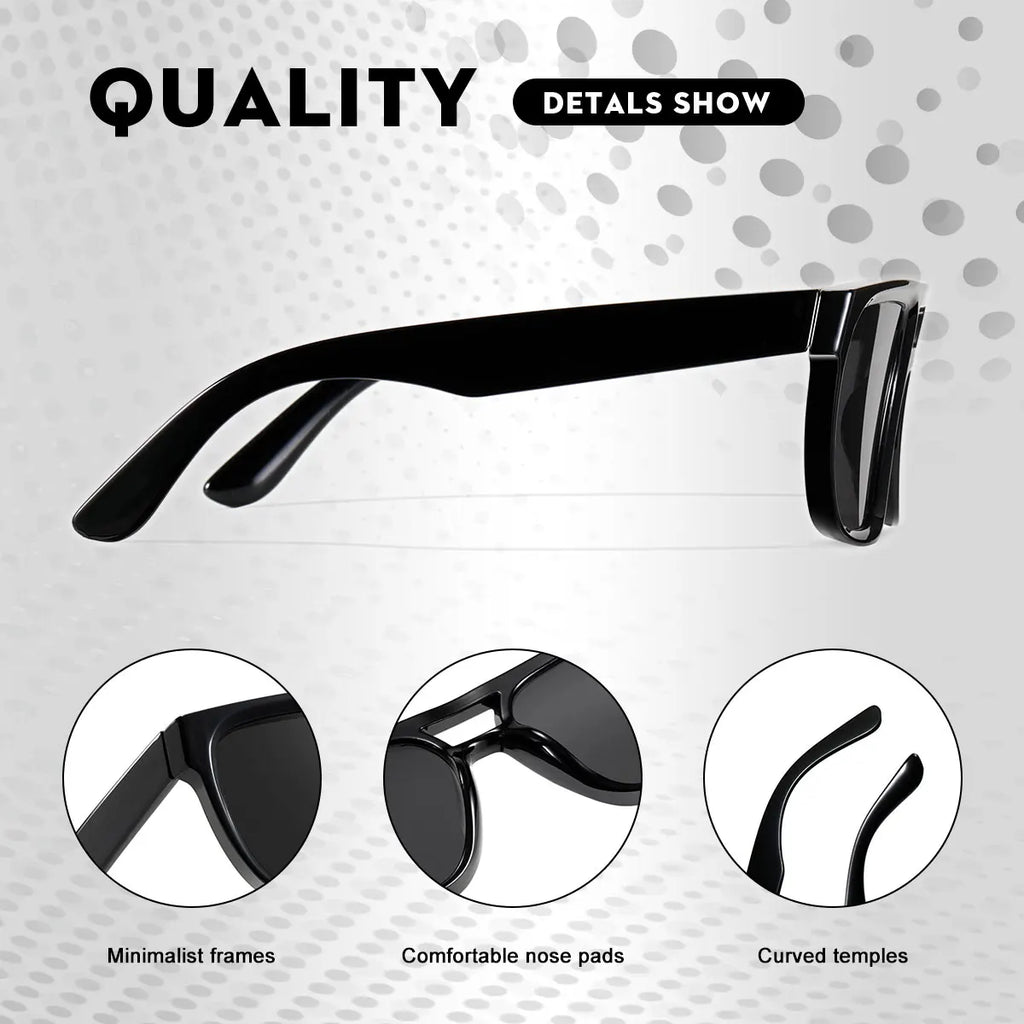 Men's Classic Square Polycarbonate Sunglasses