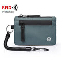 RFID Blocking Nylon Zipper Mini Wallet | Compact Card Holder & Coin Purse for Men