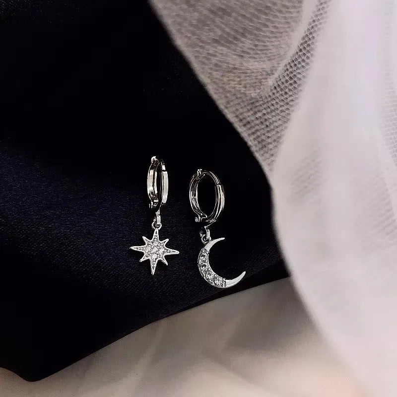 925 Sterling Silver Star Tassel Chain Earrings for Women