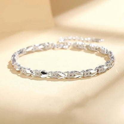925 Sterling Silver Multiple Styles Chain Bracelet for Women
