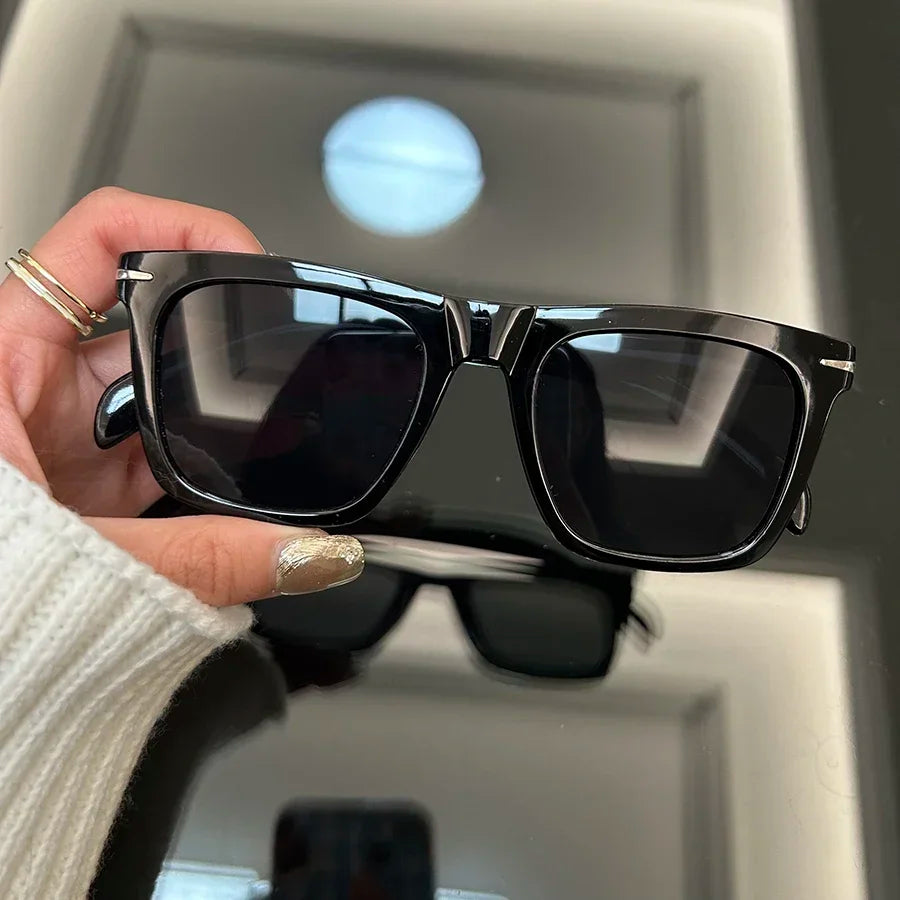Classic Black-Grey Square Sunglasses