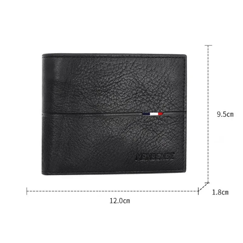 Slim PU Leather Men's Wallet | Zipper Card & Photo Holder Short Coin Purse
