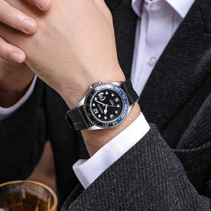 Men's Quartz Watch with Silicone Strap