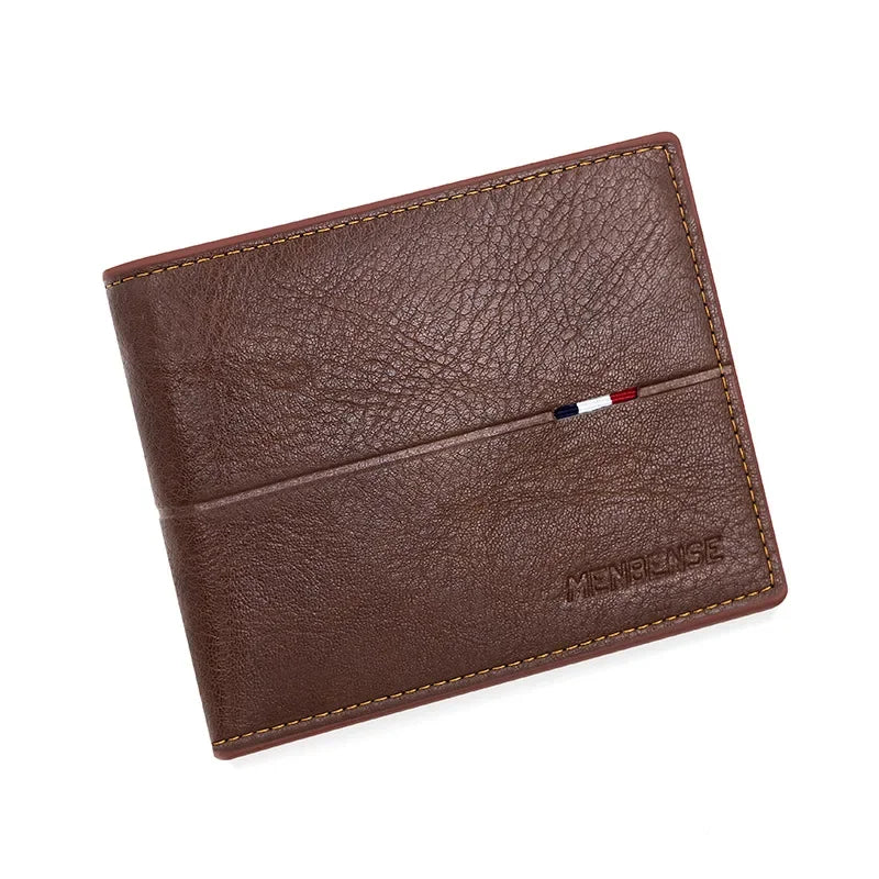 Men's Slim Bifold PU Leather Wallet | Multi-Compartment Card Holder & Coin Purse