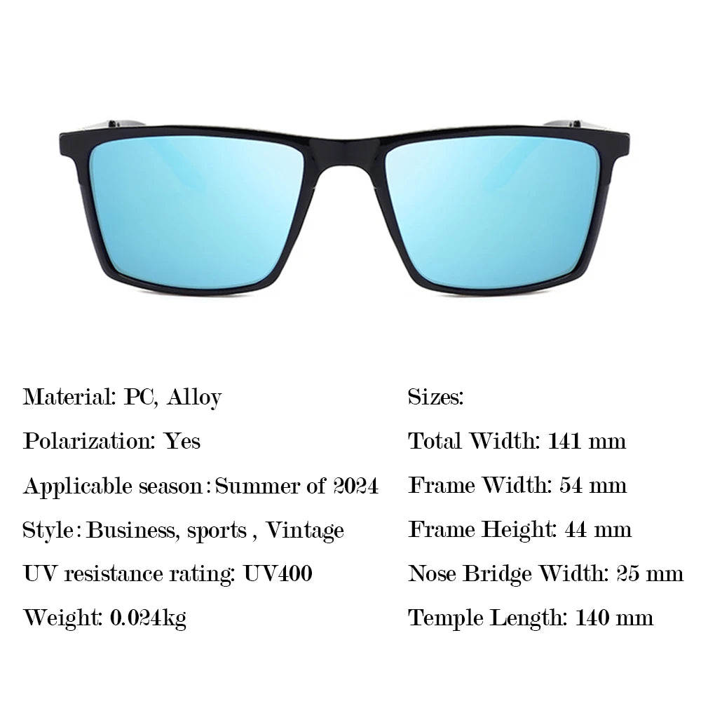 Men's Retro Square Polarized Sunglasses
