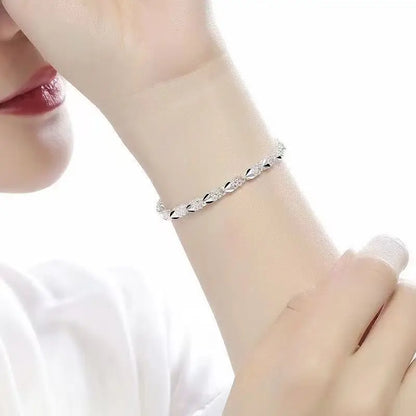 925 Sterling Silver Multiple Styles Chain Bracelet for Women