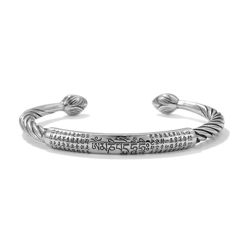 Vintage Silver-Plated Open Cuff Bracelet