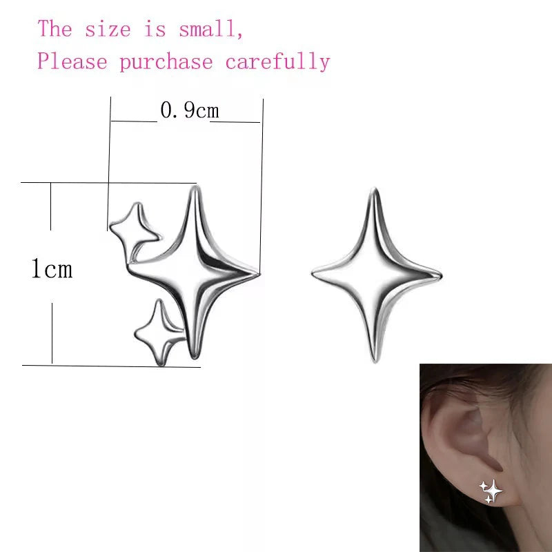 925 Sterling Silver Star Tassel Chain Earrings for Women