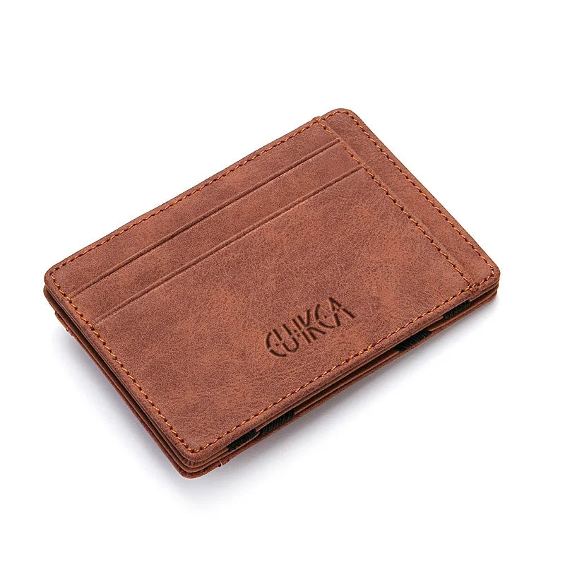 Slim Magic Men's Mini Wallet | PU Leather Card Holder & Coin Purse