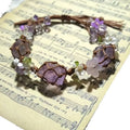 Handwoven Synthetic Amethyst Bead Bracelet | Unisex Ethnic Style