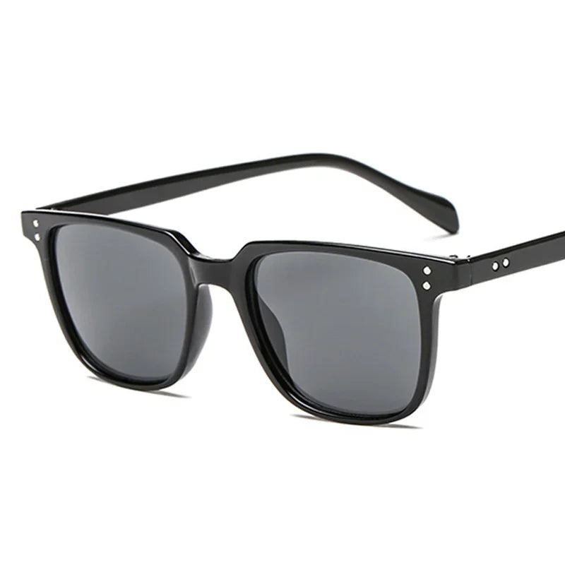 Men's Retro Square Acrylic-Lens Sunglasses
