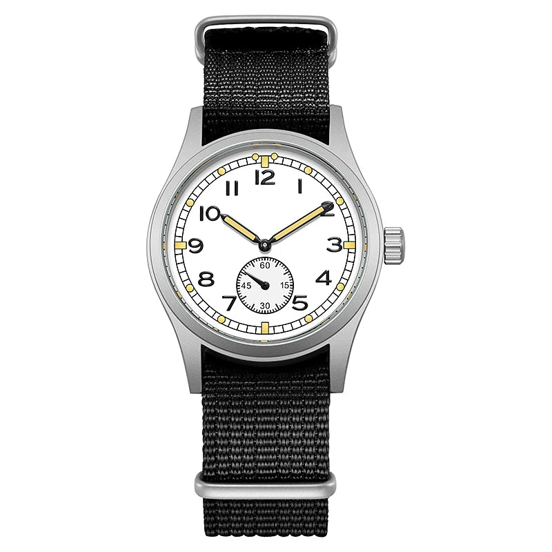 Men's Vintage-Style Quartz Field Watch with Nylon Strap