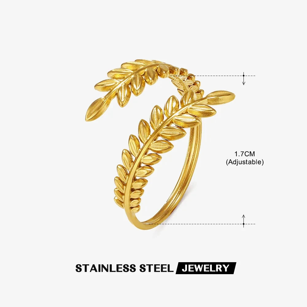 Shell & Star Adjustable Open Ring for Women | 18K Gold Plated