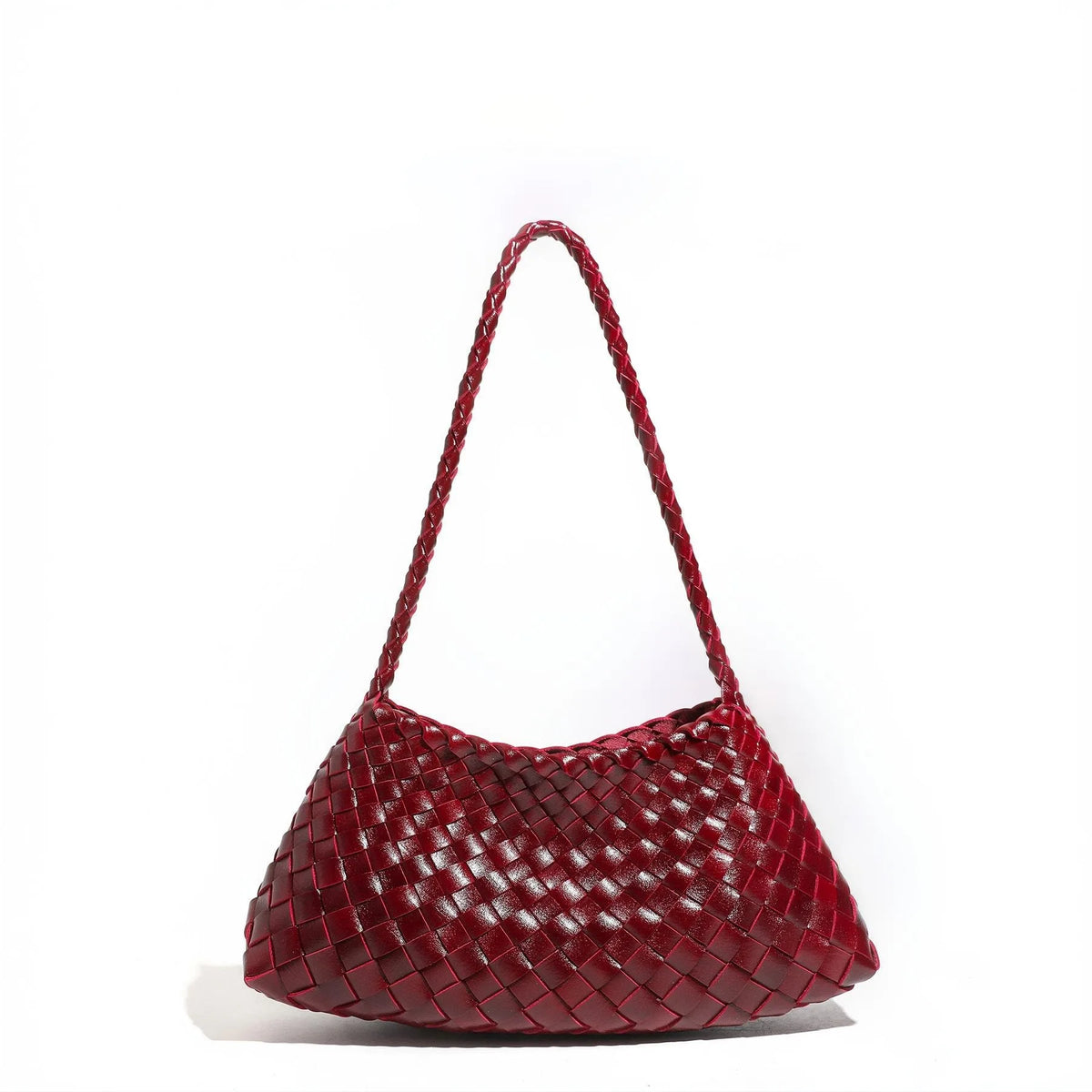 Hand-Woven PU Hobo Bag for Women
