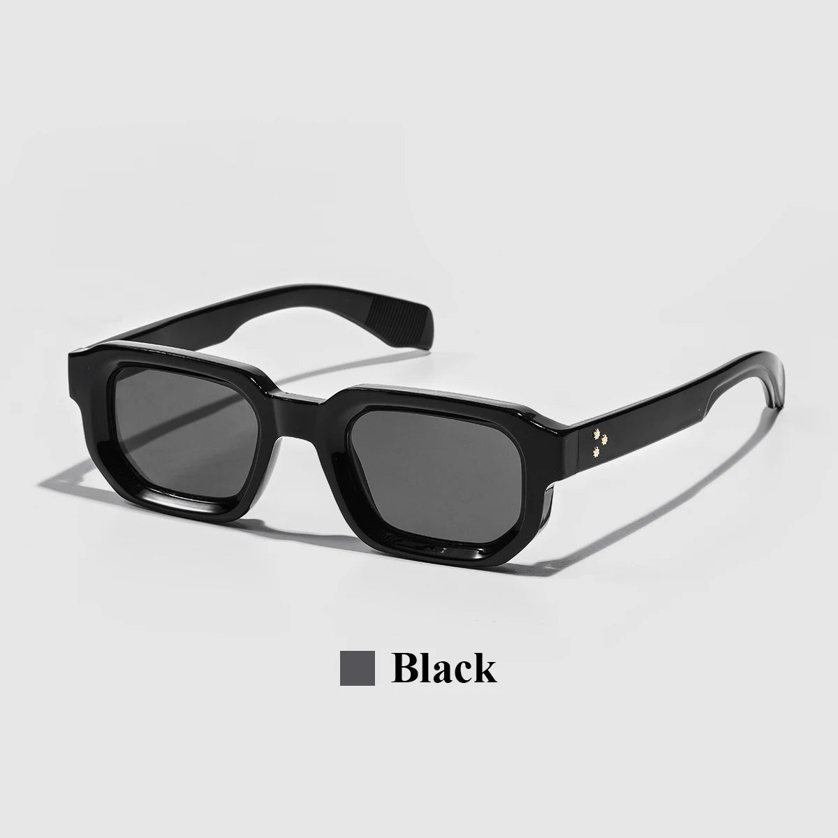 Vintage Rectangle Polycarbonate Fashion Sunglasses