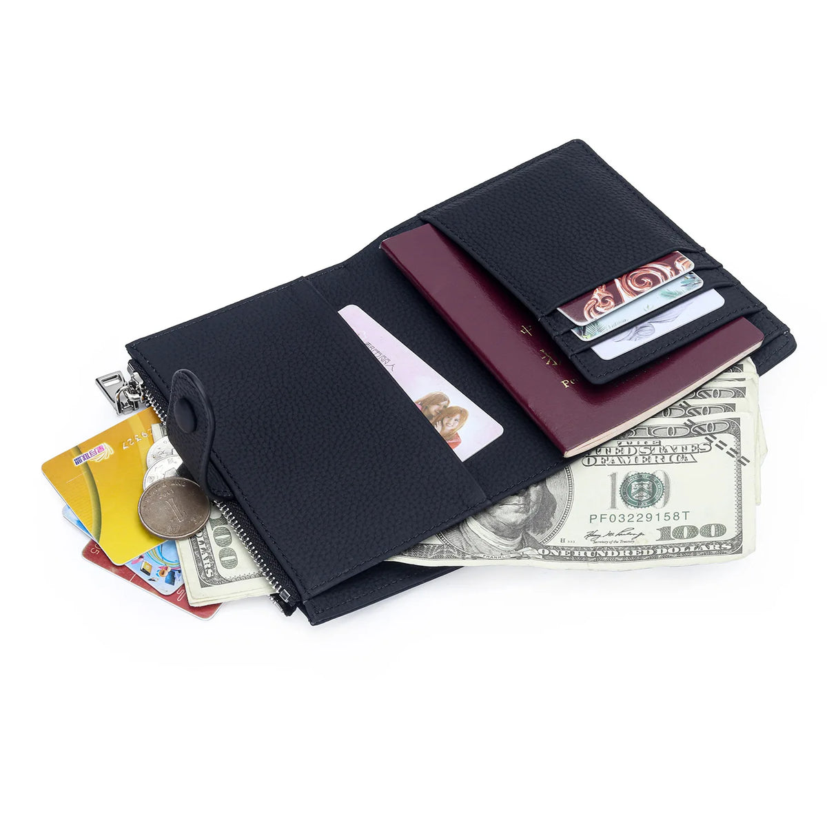 Multi-Slot Card Holder with Coin Purse For Women
