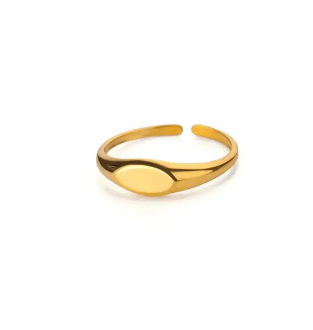Minimalist Geometric Opening Ring for Women | 18K Gold Plated