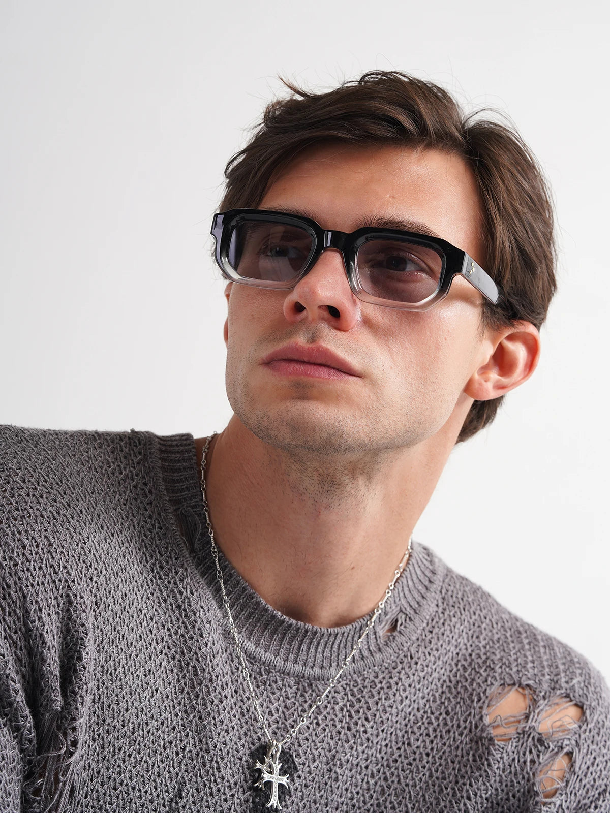 Vintage Rectangle Polycarbonate Fashion Sunglasses