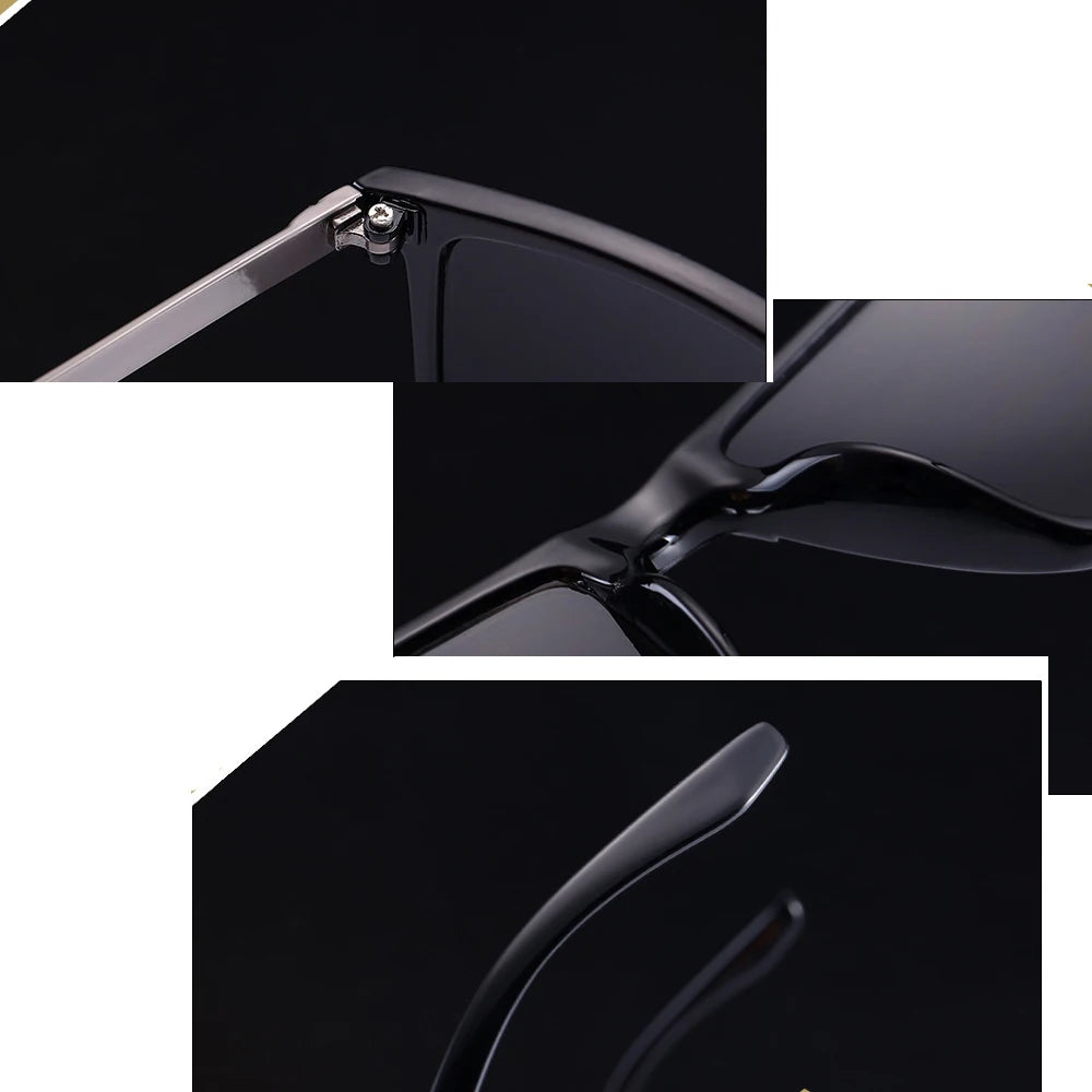 Men's Retro Square Polarized Sunglasses