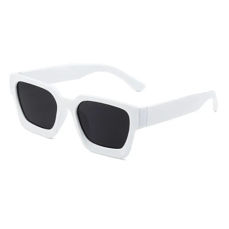 Classic Retro Square Plastic-Frame Sunglasses