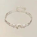 Pink Crystal Cherry Blossom Bracelet for Women