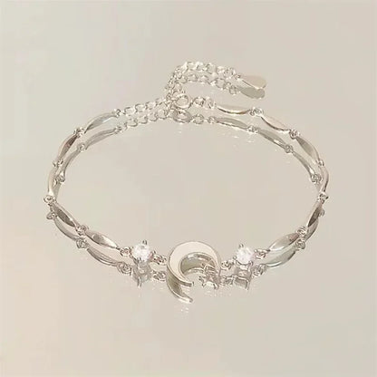 Pink Crystal Cherry Blossom Bracelet for Women