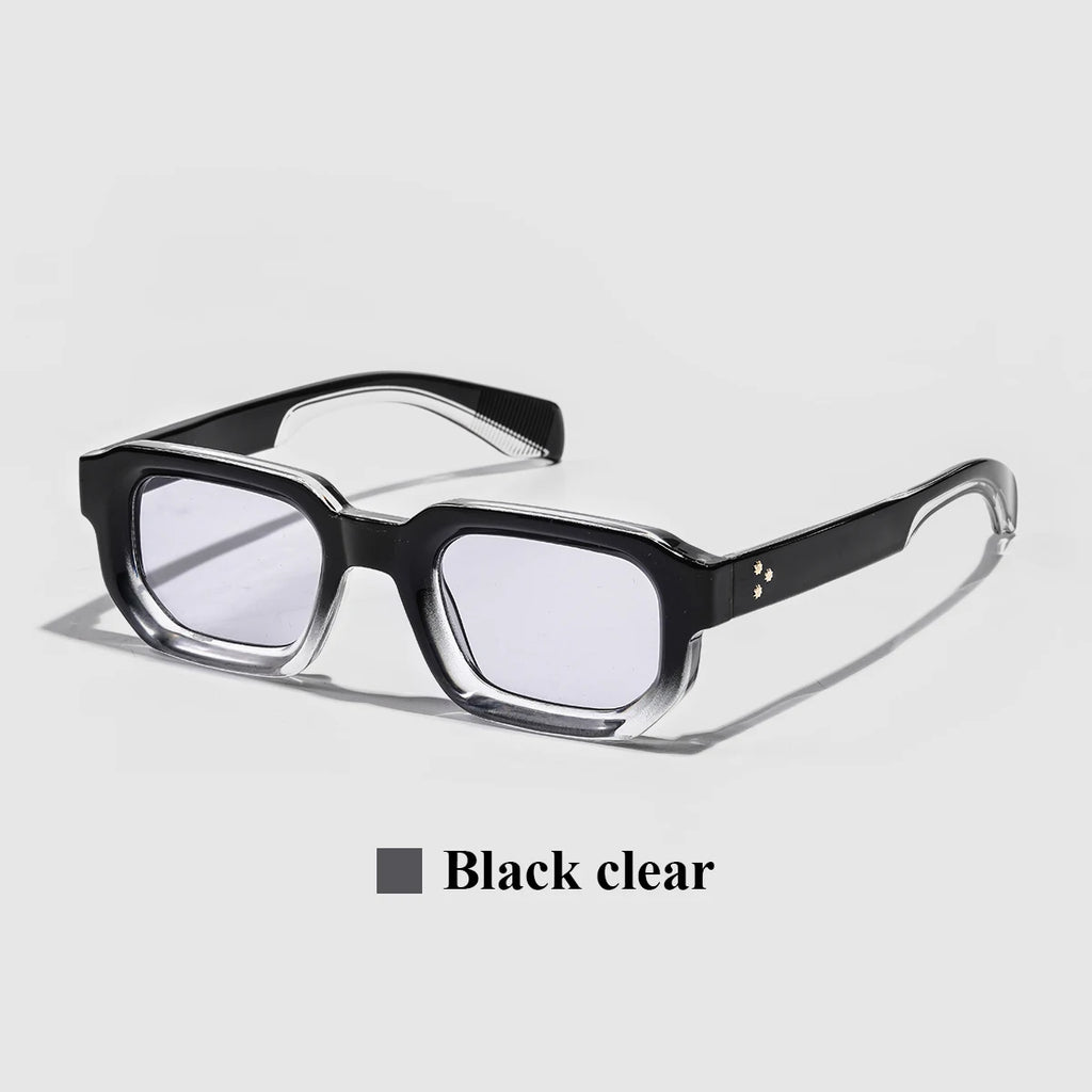 Vintage Rectangle Polycarbonate Fashion Sunglasses