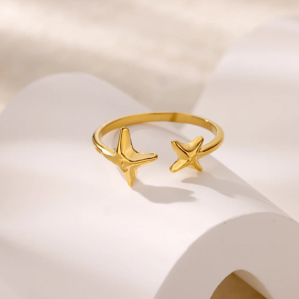 Evil Eye Zircon Adjustable Ring for Women | Luxury 18K Gold Plated