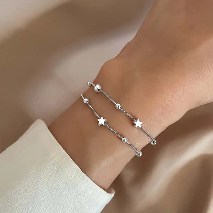 Stainless Steel Star Chain Bracelet for Women and Men
