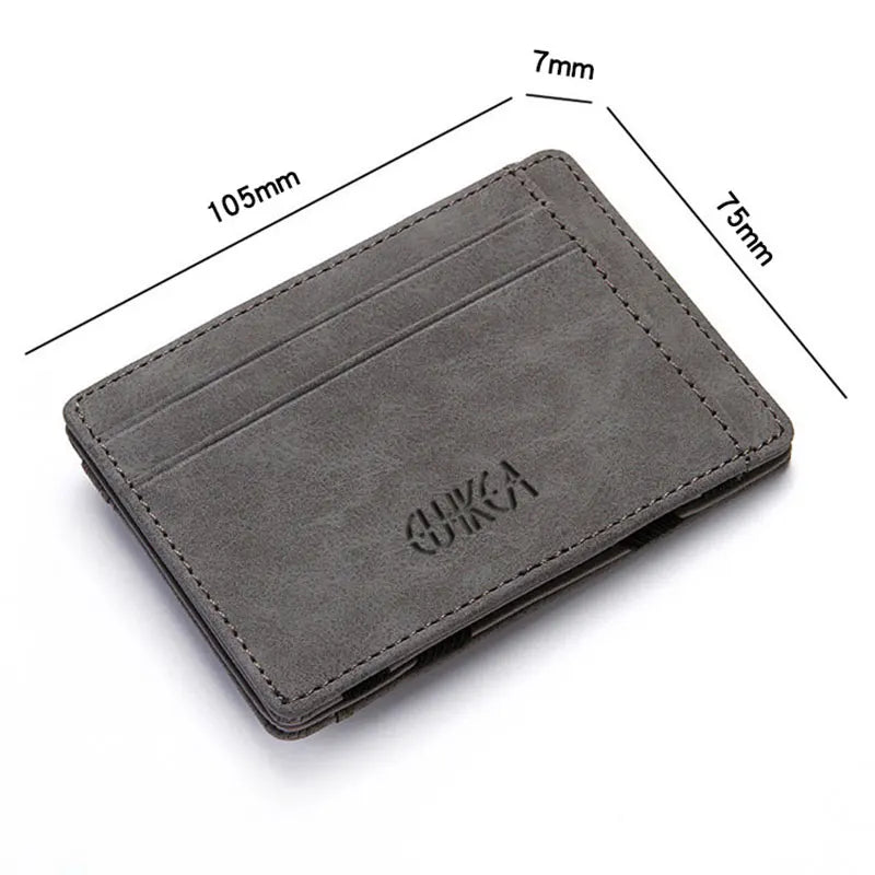 Slim Magic Men's Mini Wallet | PU Leather Card Holder & Coin Purse