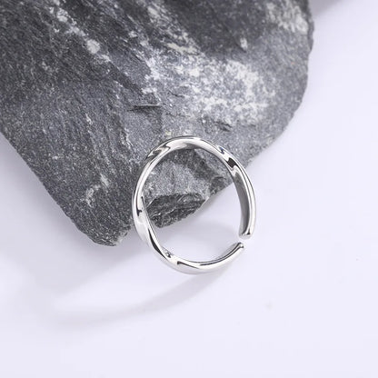 925 Sterling Silver Twisted Wire Ring for Women