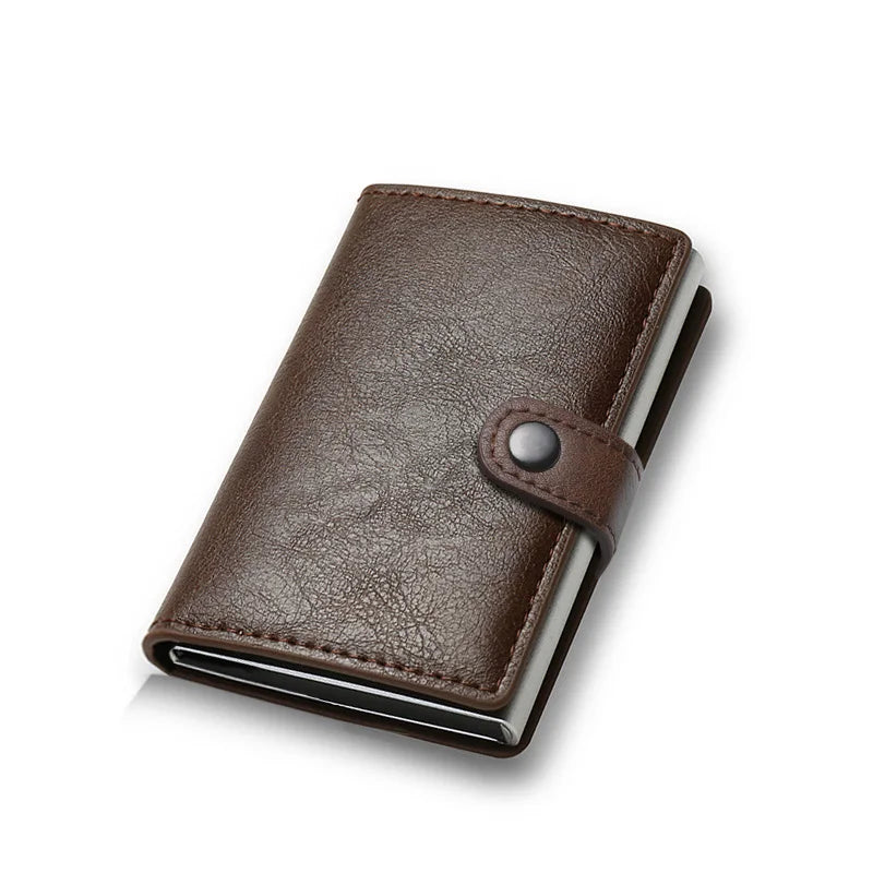 Carbon Fiber RFID Pop-Up Card Holder Wallet | Slim Metal Men's Minimalist Purse