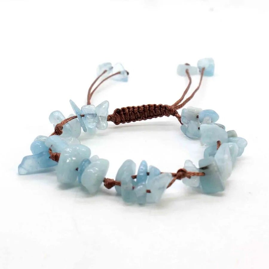 Macrame Crystal Chip Stone Braided Bracelet for Women | Adjustable