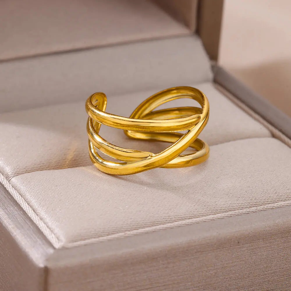 Classic Never-Fade Couple Ring | 18K Gold Plated Stainless Steel