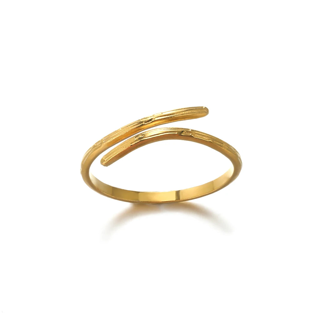 Minimalist Geometric Opening Ring for Women | 18K Gold Plated
