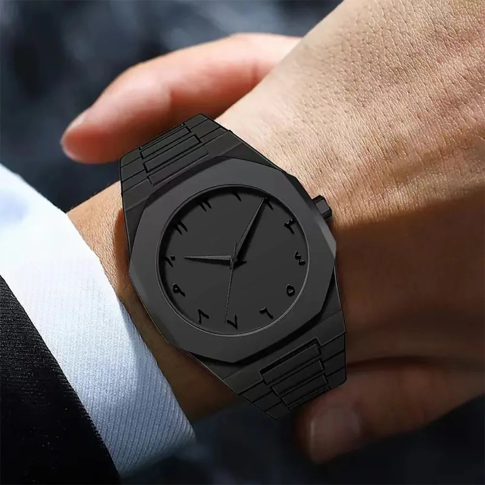 Men's Casual Quartz Watch with Resin Case