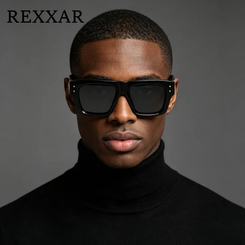 Unisex Retro Square Travel-Style Sunglasses