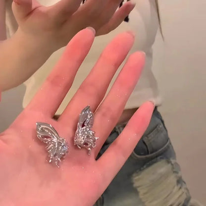 Y2K Irregular Liquid Clip Earrings for Women