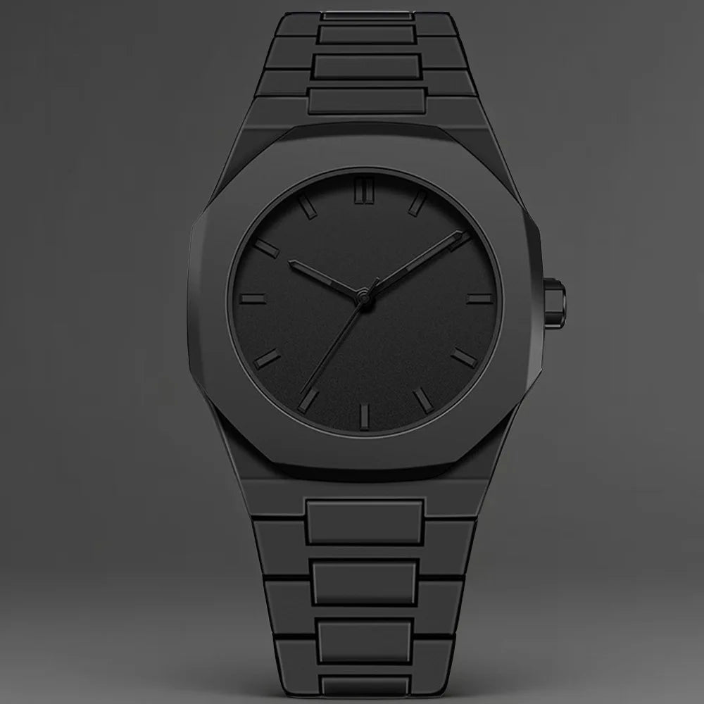 Men's Casual Quartz Watch with Resin Case