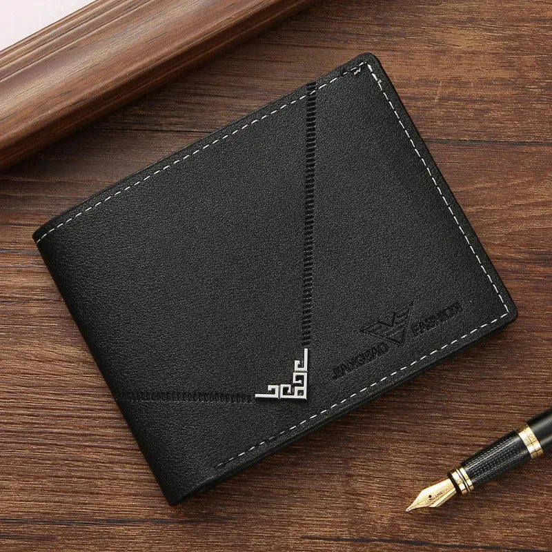RFID Blocking Bifold Men's Wallet | Slim PU Leather Front Pocket Card Holder & Money Clip