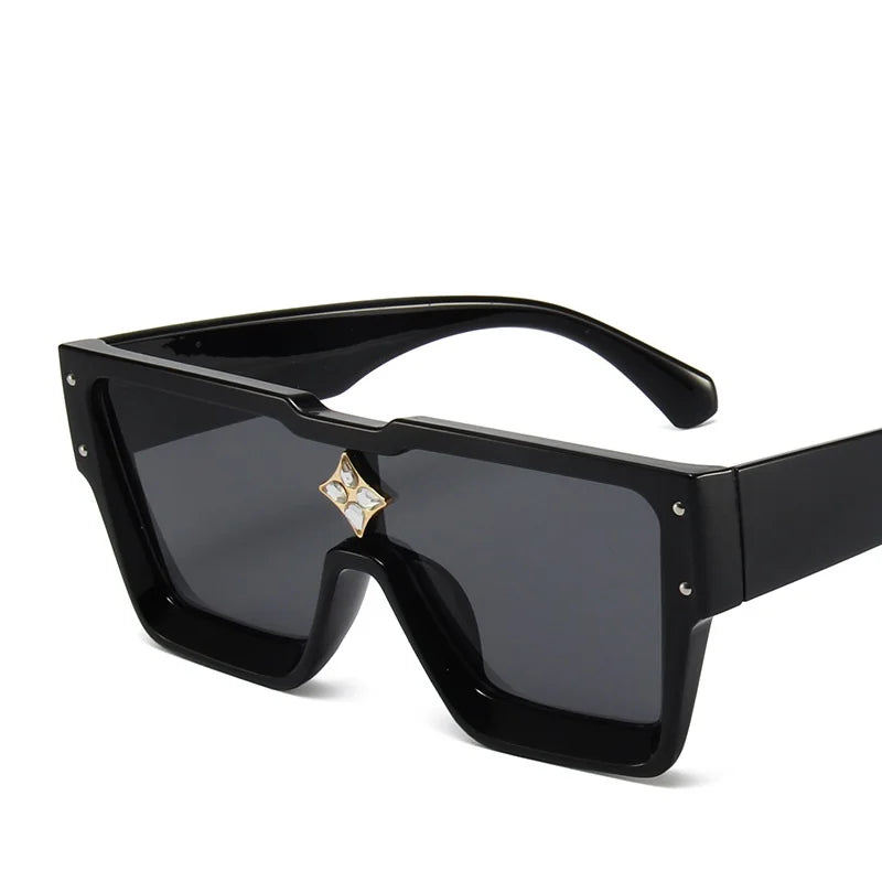 Men's Rectangle Alloy-Frame Fashion Sunglasses