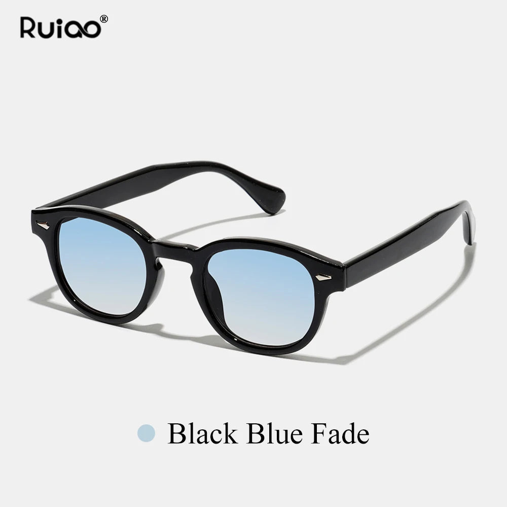 Unisex Retro Round Polycarbonate Sunglasses