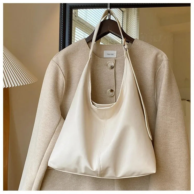 Retro PU Leather Tote Bag for Women