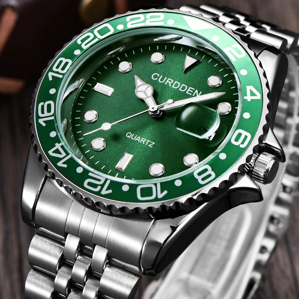 Men's Quartz Watch with Stainless Steel Bracelet