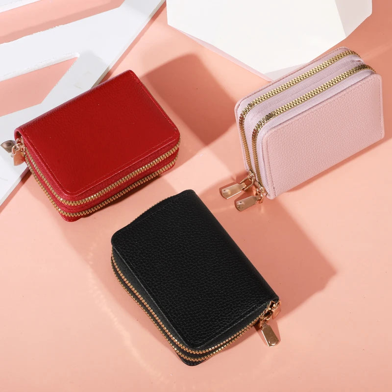 Lychee Pattern Large Capacity Short Zipper Purse for Women