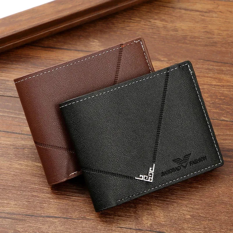 RFID Blocking Bifold Men's Wallet | Slim PU Leather Front Pocket Card Holder & Money Clip