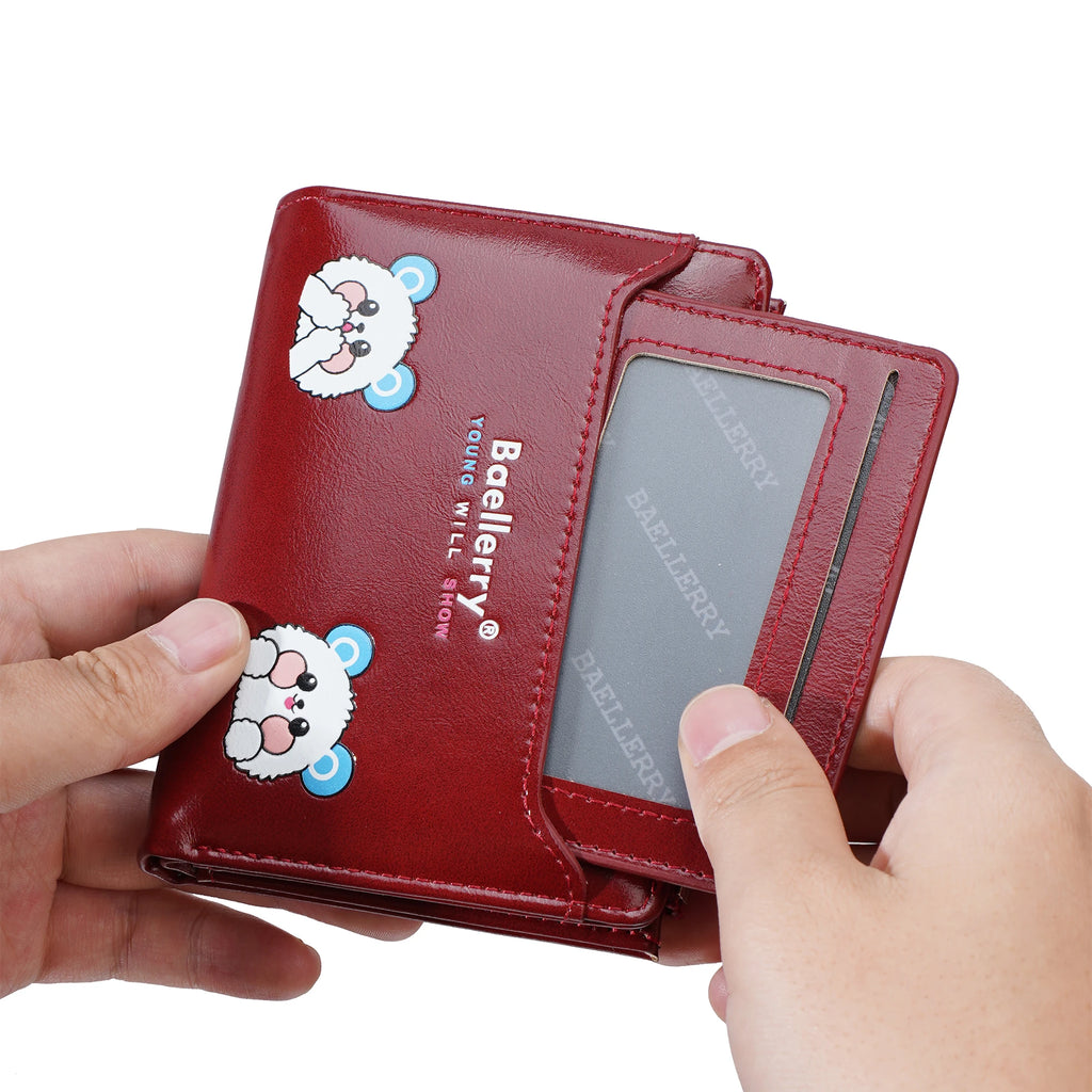 Cute Bear Short Wallet for Girls