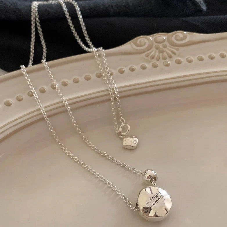 925 Sterling Silver Star Smile Dimple Pendant Necklace for Women